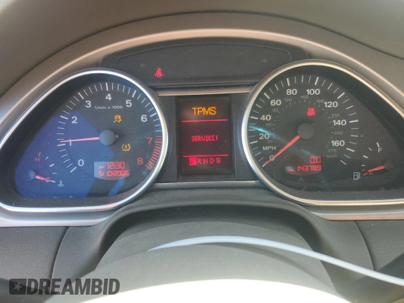 2007 Audi Q7 with VIN WA1AV74L97D047639, listed as a Copart auction lot 58095115 with 143,789 mi miles and Clean title. Bid and sale history available at DreamBid. Image 9.