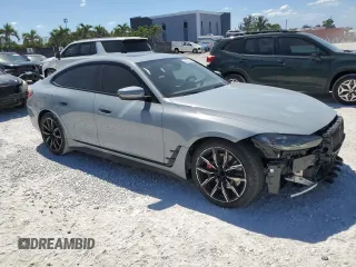 2022 BMW 4 Series 430i z VIN WBA63AV04NFM02881, wystawiony jako Copart lot #49373595 z przebiegiem 33 722 mil mil oraz Szkoda całkowita • Salvage title. Historia ofert i sprzedaży dostępna na DreamBid. Obrazek 4.