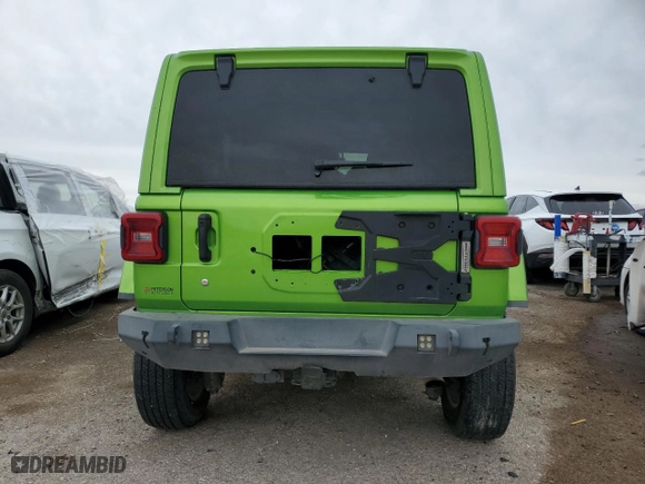 2019 Jeep Wrangler Unlimited Rubicon with VIN 1C4HJXFGXKW580970, listed as a Copart auction lot 49246135 with 97,613 mi miles and Salvage Title. Bid and sale history available at carsss.com. Image 6.