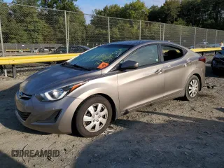 2016 Hyundai Elantra SE with VIN 5NPDH4AE6GH670323, listed as a Copart auction lot 88052915 with 47,876 mi miles and Non Repairable. Bid and sale history available at DreamBid. Image 1.