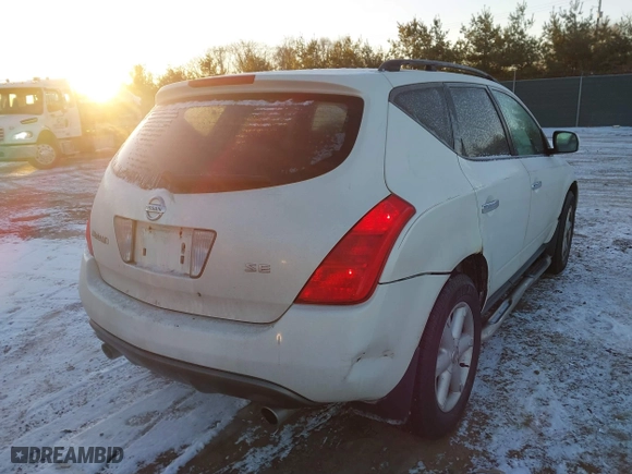 2004 Nissan Murano SL with VIN JN8AZ08T64W203023, listed as a IAAI auction lot 41294313 with 185,136 mi miles. Bid and sale history available at carsss.com. Image 4.