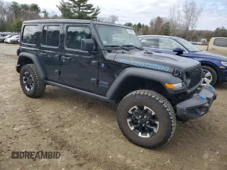 2024 Jeep Wrangler Rubicon X z VIN 1C4RJXR65RW143217, wystawiony jako Copart lot #49298355 z przebiegiem 21 819 mil mil oraz Szkoda całkowita • Salvage title. Historia ofert i sprzedaży dostępna na DreamBid. Obrazek 4.