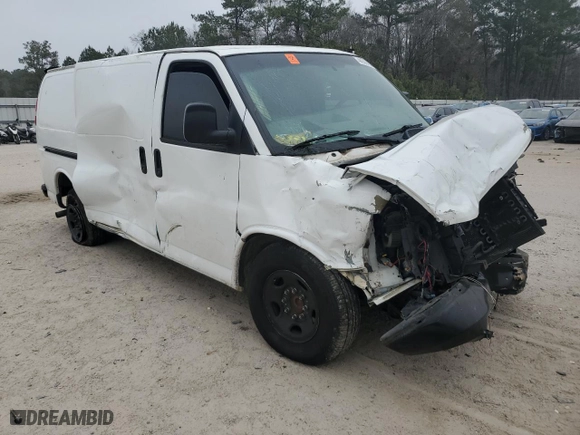 2011 Chevrolet Express Cargo Van with VIN 1GCWGFCA0B1169848, listed as a Copart auction lot 44536435 with 0 mi miles and Salvage Title. Bid and sale history available at carsss.com. Image 4.