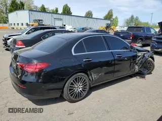 2022 Mercedes-Benz C 300 with VIN W1KAF4HB5NR052877, listed as a Copart auction lot 56477585 with 15,628 mi miles and Salvage title. Bid and sale history available at DreamBid. Image 3.