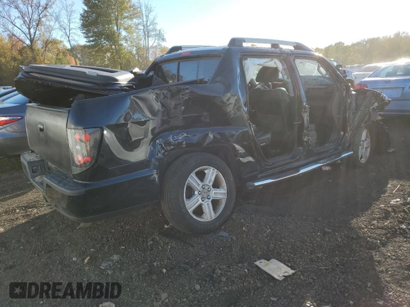 2010 Honda Ridgeline RTL with VIN 5FPYK1F58AB003793, listed as a Copart auction lot 76534474 with 0 mi miles and Salvage Title. Bid and sale history available at carsss.com. Image 3.
