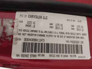 2008 Dodge Charger with VIN 2B3KA43R98H112473, listed as a IAAI auction lot 41617510 with 134,210 mi miles. Bid and sale history available at carsss.com. Image 9.