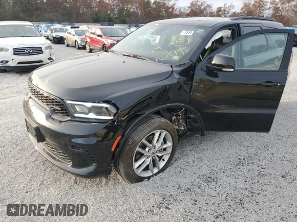 2024 Dodge Durango GT Plus with VIN 1C4RDHDGXRC237656, listed as a Copart auction lot 83590104 with 9,132 mi miles and Clean title. Bid and sale history available at DreamBid. Image 1.