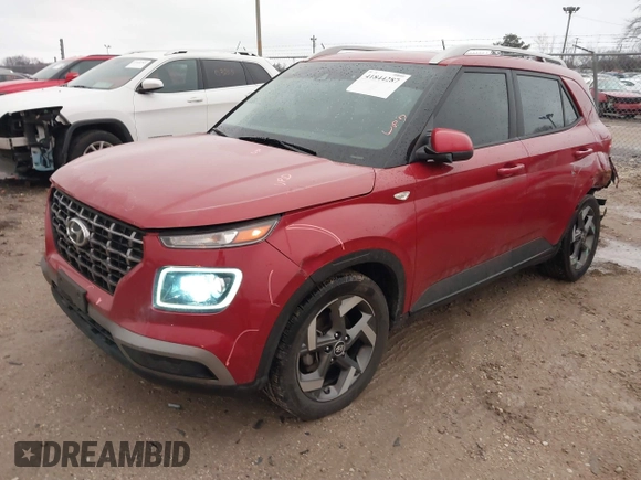 2020 Hyundai Venue SEL with VIN KMHRC8A38LU026229, listed as a IAAI auction lot 41844287 with 73,685 mi miles. Bid and sale history available at carsss.com. Image 2.