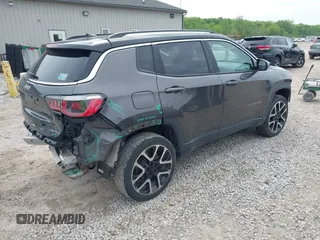 2018 Jeep Compass Limited with VIN 3C4NJDCB1JT481078, listed as a IAAI auction lot 42215310 with 58,629 mi miles and . Bid and sale history available at DreamBid. Image 4.