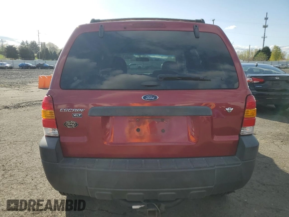 2005 Ford Escape XLT with VIN 1FMYU93165KC92227, listed as a Copart auction lot 51935855 with 190,861 mi miles and Salvage Title. Bid and sale history available at carsss.com. Image 6.