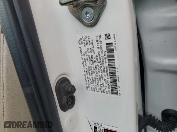2017 Honda CR-V EX-L with VIN 2HKRW1H81HH516064, listed as a Copart auction lot 53435025 with 110,621 mi miles and Salvage Title. Bid and sale history available at carsss.com. Image 13.