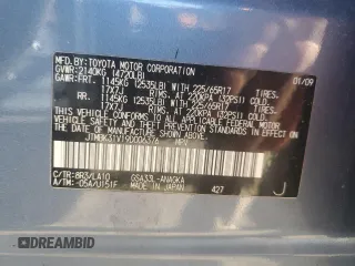 2009 Toyota RAV4 Ltd with VIN JTMBK31V19D006376, listed as a Copart auction lot 54264325 with 221,973 mi miles and Clean Title. Bid and sale history available at carsss.com. Image 12.