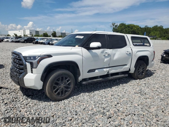 2023 Toyota Tundra Platinum with VIN 5TFNA5DB6PX097041, listed as a Copart auction lot 61903835 with 34,547 mi miles and Salvage title. Bid and sale history available at DreamBid. Image 1.