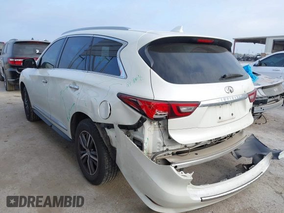 2018 Infiniti QX60 with VIN 5N1DL0MM8JC524403, listed as a IAAI auction lot 41792813 with 116,760 mi miles and . Bid and sale history available at DreamBid. Image 3.