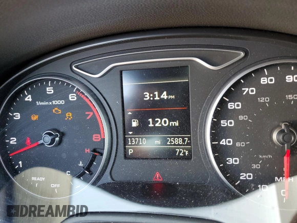 2020 Audi A3 Sedan S line Premium with VIN WAUBEGFF5LA091244, listed as a Copart auction lot 56398174 with 13,710 mi miles and Salvage Title. Bid and sale history available at carsss.com. Image 9.