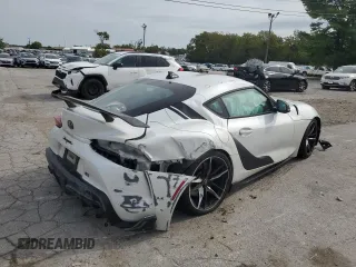 2022 Toyota GR Supra 3.0 with VIN WZ1DB4C03LW029008, listed as a Copart auction lot 70222474 with 0 mi miles and Salvage Title. Bid and sale history available at carsss.com. Image 3.