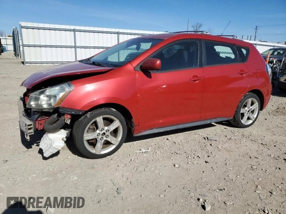 2009 Pontiac Vibe with VIN 5Y2SM67049Z459658, listed as a Copart auction lot 76324744 with 154,565 mi miles and Non Repairable. Bid and sale history available at carsss.com. Image 1.