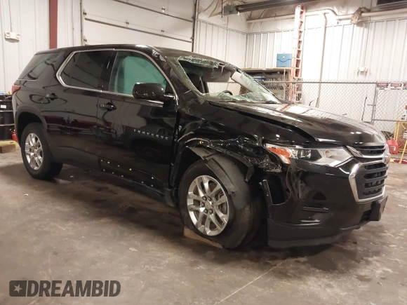 2020 Chevrolet Traverse LS with VIN 1GNEVFKW7LJ257187, listed as a IAAI auction lot 40565965 with 52,913 mi miles. Bid and sale history available at carsss.com. Image 1.