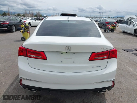 2018 Acura TLX w/Technology Pkg with VIN 19UUB3F59JA000947, listed as a IAAI auction lot 41981918 with 61,187 mi miles. Bid and sale history available at carsss.com. Image 16.