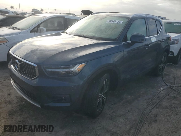 2019 Volvo XC40 Inscription with VIN YV4AC2HL9K2095457, listed as a Copart auction lot 74897784 with 0 mi miles and Non Repairable. Bid and sale history available at carsss.com. Image 1.