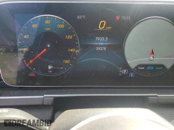 2020 Mercedes-Benz GLS 450 with VIN 4JGFF5KE5LA107988, listed as a Copart auction lot 57604354 with 35,378 mi miles and Salvage Title. Bid and sale history available at DreamBid. Image 9.