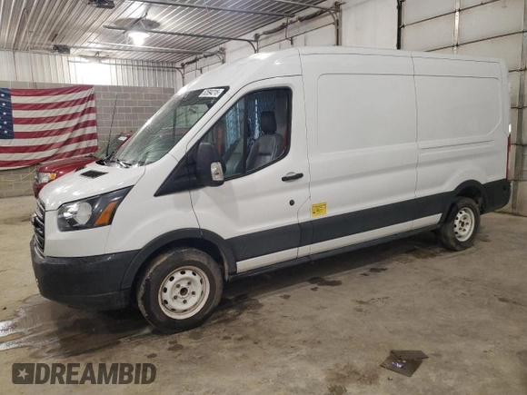 2019 Ford Transit with VIN 1FTYE2CM7KKB51357, listed as a Copart auction lot 52594215 with 94,789 mi miles and Salvage title. Bid and sale history available at DreamBid. Image 1.