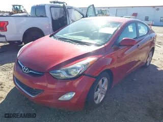 2012 Hyundai Elantra GLS with VIN KMHDH4AE8CU417385, listed as a IAAI auction lot 41866598 with 131,355 mi miles. Bid and sale history available at carsss.com. Image 2.
