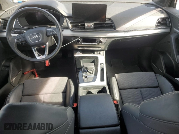 2023 Audi Q5 S line Premium Plus with VIN WA1E2AFY3P2055621, listed as a Copart auction lot 47477825 with 43,375 mi miles and Salvage title. Bid and sale history available at DreamBid. Image 8.