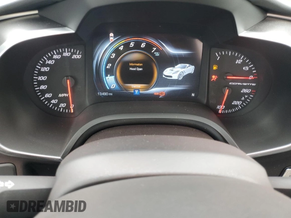 2017 Chevrolet Corvette 1LT with VIN 1G1YA2D7XH5101007, listed as a Copart auction lot 43644564 with 13,490 mi miles. Bid and sale history available at carsss.com. Image 9.
