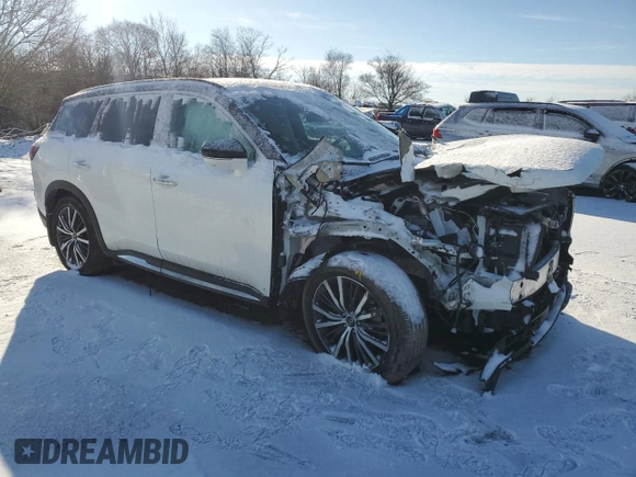 2023 Infiniti QX60 Autograph z VIN 5N1DL1HU8PC364029, wystawiony jako Copart lot #88387495 z przebiegiem Nie podano mil oraz Szkody całkowita. Historia ofert i sprzedaży dostępna na DreamBid. Obrazek 4.