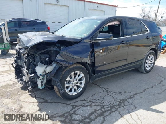 2020 Chevrolet Equinox LT with VIN 3GNAXKEV4LS591809, listed as a IAAI auction lot 41830359 with 24,452 mi miles. Bid and sale history available at carsss.com. Image 2.