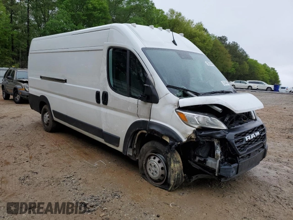 2023 Ram ProMaster Cargo with VIN 3C6MRVJG6PE506912, listed as a Copart auction lot 52349875 with Not Provided miles and Salvage Title. Bid and sale history available at DreamBid. Image 4.