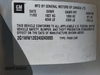 2004 Chevrolet Monte Carlo LS z VIN 2G1WW12E249243885, wystawiony jako IAAI lot #41835405 z przebiegiem 153 895 mil mil oraz . Historia ofert i sprzedaży dostępna na DreamBid. Obrazek 9.