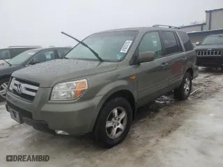2007 Honda Pilot EX-L with VIN 2HKYF18577H507238, listed as a Copart auction lot 41875775 with 186,360 mi miles and Clean Title. Bid and sale history available at carsss.com. Image 1.