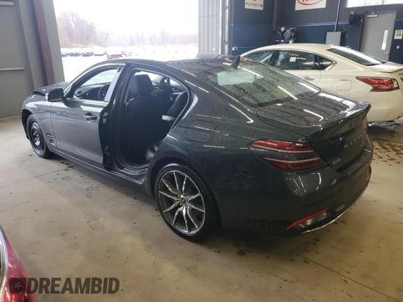 2023 Genesis G70 2.0T with VIN KMTG34TA5PU131043, listed as a Copart auction lot 81897604 with 27,795 mi miles and Non Repairable. Bid and sale history available at DreamBid. Image 2.