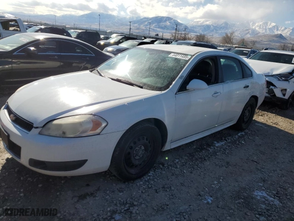 2012 Chevrolet Impala Police Police with VIN 2G1WD5E32C1309839, listed as a Copart auction lot 44011485 with 142,353 mi miles and Salvage Title. Bid and sale history available at carsss.com. Image 1.