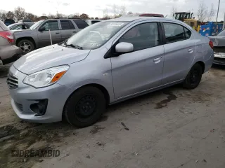 2019 Mitsubishi Mirage ES z VIN ML32F3FJ1KHF08027, wystawiony jako Copart lot #41439105 z przebiegiem 86 795 mil mil oraz Szkoda całkowita • Salvage title. Historia ofert i sprzedaży dostępna na DreamBid. Obrazek 1.