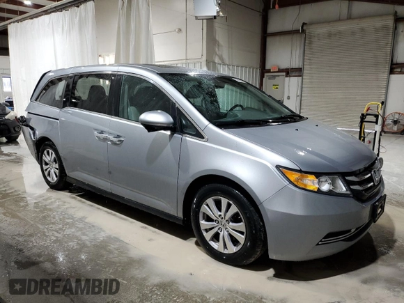 2017 Honda Odyssey EX-L with VIN 5FNRL5H65HB014638, listed as a Copart auction lot 48861475 with 97,788 mi miles and Salvage Title. Bid and sale history available at DreamBid. Image 4.