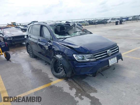 2021 Volkswagen Tiguan S with VIN 3VV1B7AX4MM150765, listed as a IAAI auction lot 42505134 with 19,590 mi miles and . Bid and sale history available at DreamBid. Image 1.
