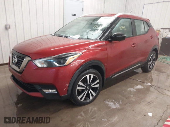 2019 Nissan Kicks SV with VIN 3N1CP5CU3KL482928, listed as a IAAI auction lot 41580205 with 43,944 mi miles. Bid and sale history available at carsss.com. Image 2.