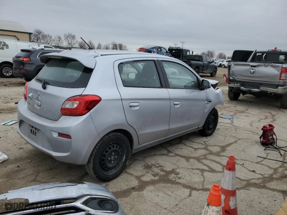 2020 Mitsubishi Mirage ES with VIN ML32A3HJXLH011133, listed as a Copart auction lot 86193904 with 82,732 mi miles and Salvage Title. Bid and sale history available at carsss.com. Image 3.