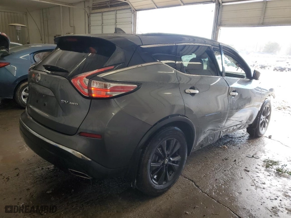 2017 Nissan Murano SL with VIN 5N1AZ2MH6HN166328, listed as a Copart auction lot 45235875 with 84,349 mi miles and Salvage Title. Bid and sale history available at carsss.com. Image 3.