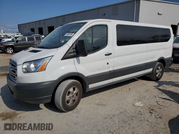2017 Ford Transit XL with VIN 1FBZX2YM8HKA63177, listed as a Copart auction lot 54858195 with 123,403 mi miles and Salvage Title. Bid and sale history available at DreamBid. Image 1.