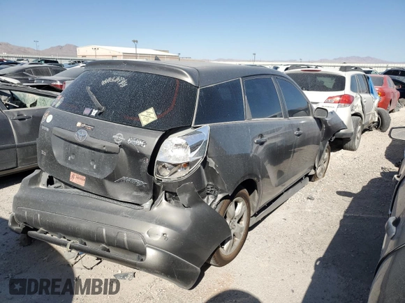 2005 Toyota Matrix STD with VIN 2T1KR32E85C441168, listed as a Copart auction lot 45498945 with 184,385 mi miles and Salvage Title. Bid and sale history available at DreamBid. Image 3.