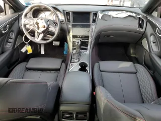 2024 Infiniti Q50 Red Sport 400 with VIN JN1FV7DRXRM680351, listed as a Copart auction lot 72008234 with 462 mi miles and Salvage title. Bid and sale history available at DreamBid. Image 8.