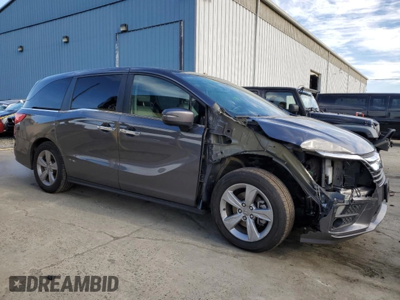 2019 Honda Odyssey EX-L with VIN 5FNRL6H78KB077870, listed as a Copart auction lot 45572505 with 88,417 mi miles and Salvage Title. Bid and sale history available at carsss.com. Image 4.