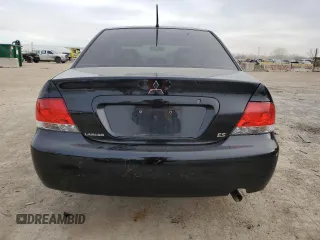 2006 Mitsubishi Lancer ES with VIN JA3AJ26E96U064683, listed as a Copart auction lot 82813734 with 124,445 mi miles and Salvage Title. Bid and sale history available at carsss.com. Image 6.