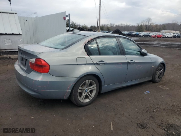 2008 BMW 3 Series 328xi with VIN WBAVC93528K040778, listed as a Copart auction lot 47112335 with 95,582 mi miles and Salvage Title. Bid and sale history available at carsss.com. Image 3.