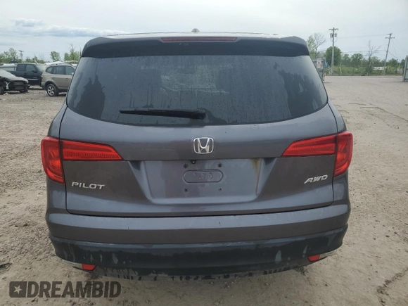 2017 Honda Pilot EX-L with VIN 5FNYF6H58HB066653, listed as a Copart auction lot 58304875 with 67,457 mi miles and Salvage title. Bid and sale history available at DreamBid. Image 6.