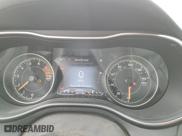 2019 Jeep Cherokee Trailhawk with VIN 1C4PJMBX4KD121641, listed as a Copart auction lot 57128905 with 129,206 mi miles and Salvage title. Bid and sale history available at DreamBid. Image 9.